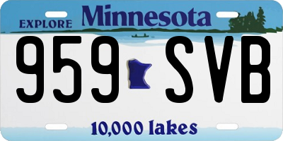 MN license plate 959SVB