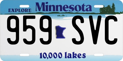 MN license plate 959SVC