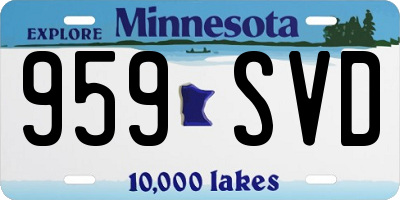 MN license plate 959SVD