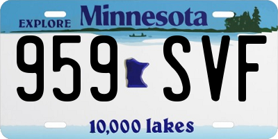 MN license plate 959SVF