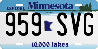 MN license plate 959SVG