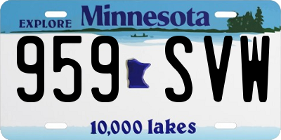 MN license plate 959SVW