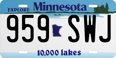 MN license plate 959SWJ