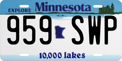 MN license plate 959SWP