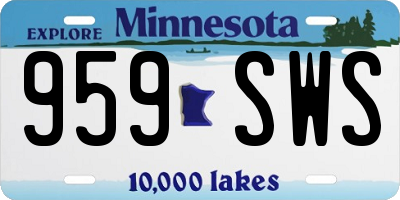 MN license plate 959SWS