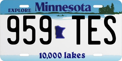 MN license plate 959TES