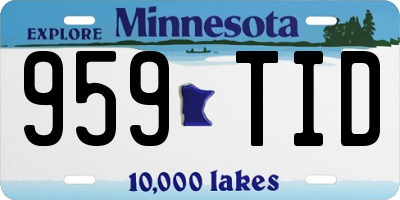 MN license plate 959TID