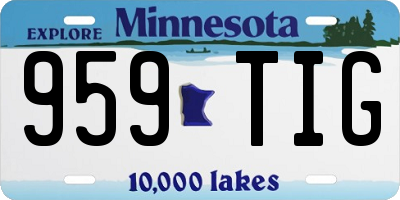 MN license plate 959TIG