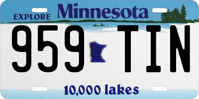 MN license plate 959TIN