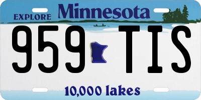 MN license plate 959TIS