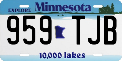 MN license plate 959TJB