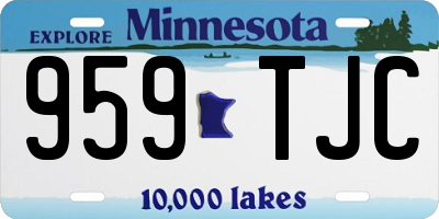 MN license plate 959TJC