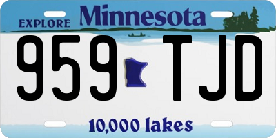 MN license plate 959TJD