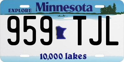 MN license plate 959TJL