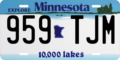 MN license plate 959TJM