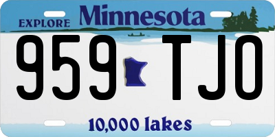 MN license plate 959TJO