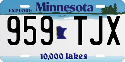 MN license plate 959TJX