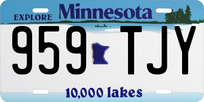 MN license plate 959TJY
