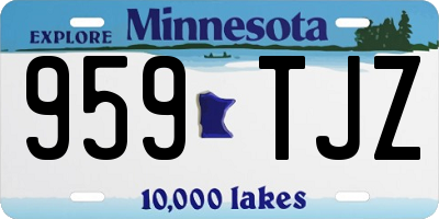 MN license plate 959TJZ