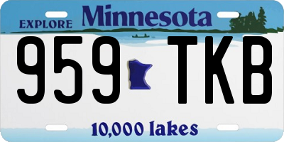 MN license plate 959TKB
