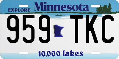 MN license plate 959TKC