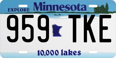 MN license plate 959TKE