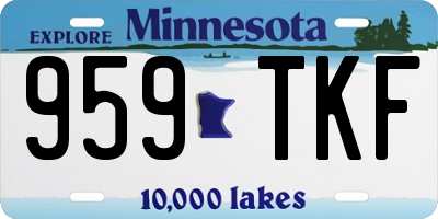 MN license plate 959TKF