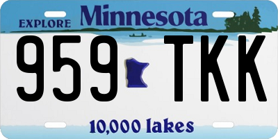 MN license plate 959TKK