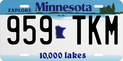 MN license plate 959TKM