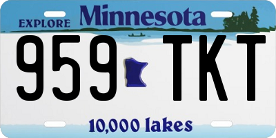 MN license plate 959TKT