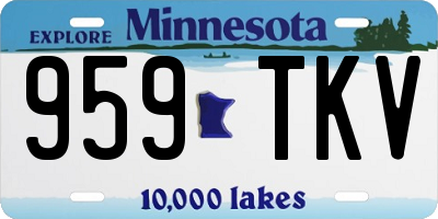 MN license plate 959TKV