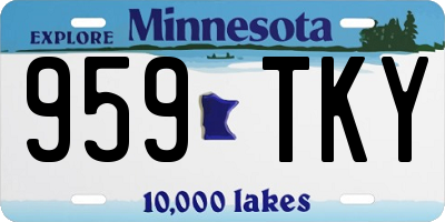 MN license plate 959TKY
