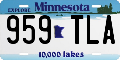 MN license plate 959TLA