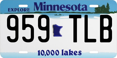 MN license plate 959TLB