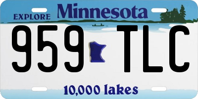 MN license plate 959TLC