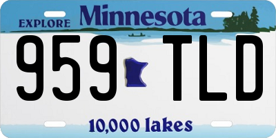 MN license plate 959TLD