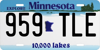 MN license plate 959TLE