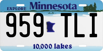 MN license plate 959TLI