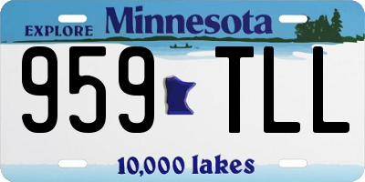 MN license plate 959TLL