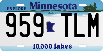 MN license plate 959TLM