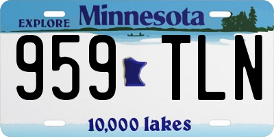 MN license plate 959TLN