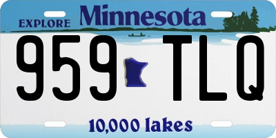 MN license plate 959TLQ