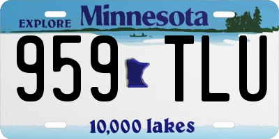 MN license plate 959TLU