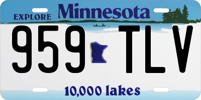 MN license plate 959TLV