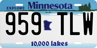 MN license plate 959TLW