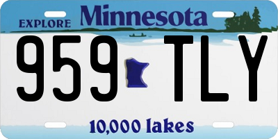 MN license plate 959TLY