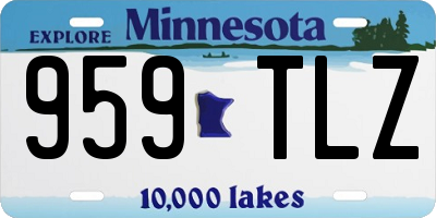 MN license plate 959TLZ