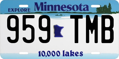 MN license plate 959TMB