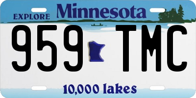 MN license plate 959TMC