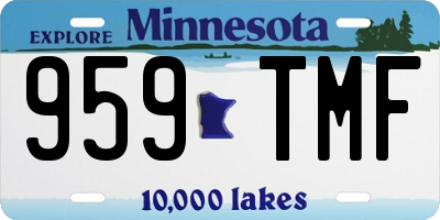 MN license plate 959TMF